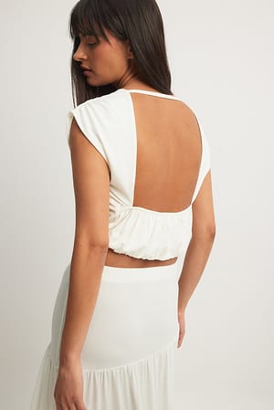 Offwhite Open Back Top