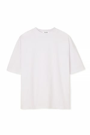 White Oversized Drop Shoulder T-shirt