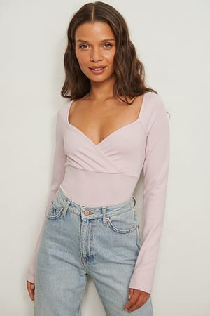 Orchid Overlapped Detail Top