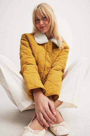 Golden Mustard Quilted Padded Jacket