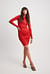 Rouched Side Long Sleeve Dress