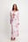 Sculpture Collage Print Ruched Maxi Dress