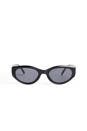 Black Slim Cateye Sunglasses