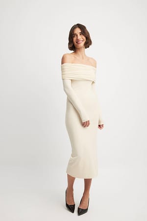 Offwhite Soft Line Midi Dress