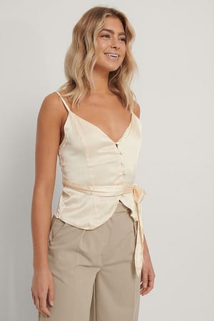 Buttoned Smock Back Singlet Outfit.