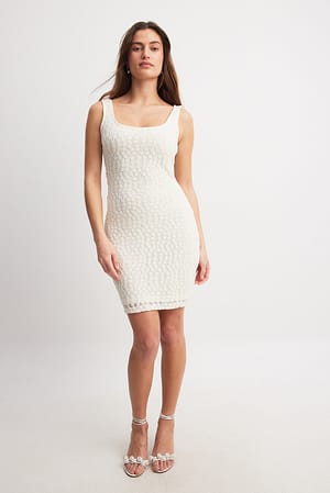 Offwhite Strap Mini Dress