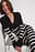Striped Rib Knitted Trumpet Sleeve Dress