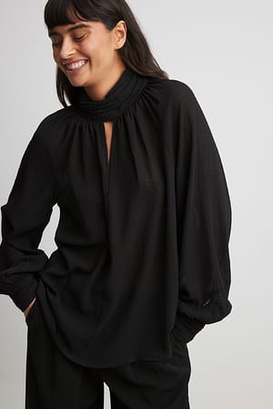Black Structured Blouse