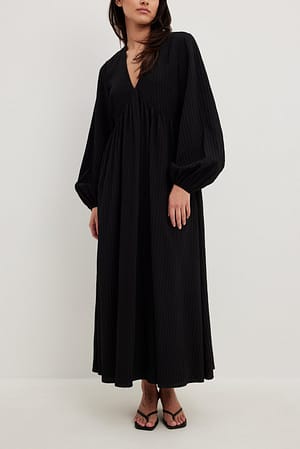 Black Robe longue structurée fluide