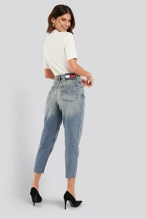 Denim Mom High Rise Tapered Iron Mid Jeans