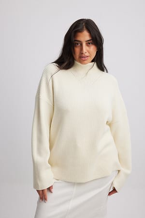 Offwhite Turtleneck Knitted Sweater