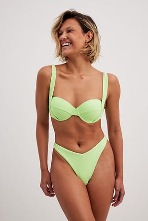 Green V-shaped Bikini Bottom